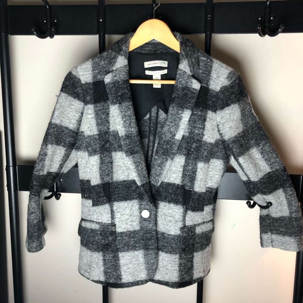 Banana Republic Heritage Italian Wool Plaid Blazer